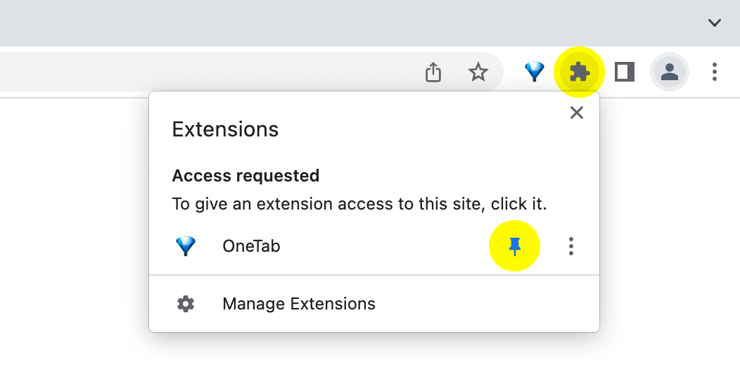 OneTab - Chrome Webstore - AHEAD